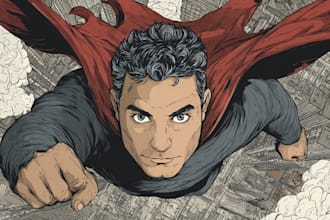 comic book fan comic book artist superhero comic motion