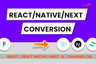 be your front end web developer in react  HTML CSS javascript