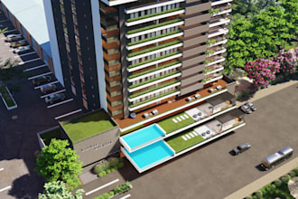 do 3d exterior design, interior design of house and commercial building