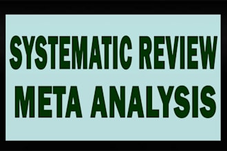 conduct a comprehensive systematic review and meta analysis