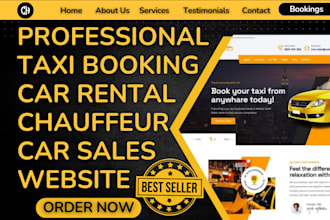 design taxi booking car rental chauffeur car sales limousine car dealer website