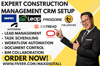 do construction management CRM autodesk procore fieldwire oracle leap jobtread