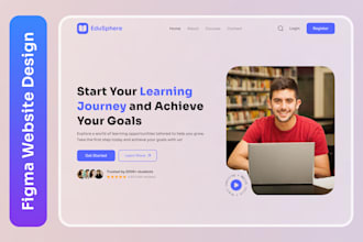 design best website ui or landing page template in figma