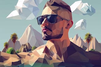 design an awesome low poly vector illustration