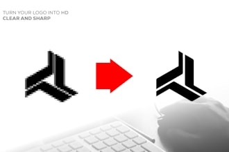 remake, redesign or vectorize your logo into HD
