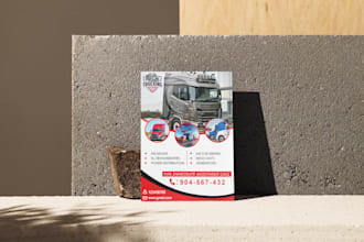 do professional truck freight dispatching logistics flyer