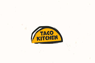 create a modern taco kitchen logo design for your brand