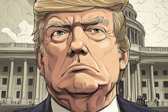 do custom cartoon caricature and political cartoon