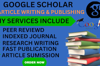 write and publish articles in google scholar peer reviewed index journal