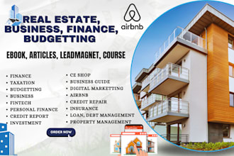 write real estate ebook, personal finance, business lead magnet, credit report