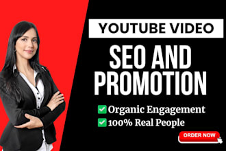 do USA youtube promotion, video SEO and organic promote your channel in USA