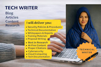 write professional articles, blogs and technical papers