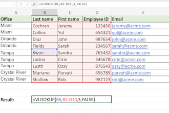 fix vlookup formula a
