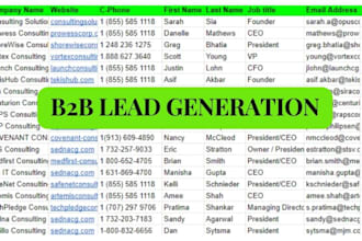 do b2b lead generation targeted email list building data enrichment ser