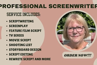 turn your screenplay to novel, story book, turn novel to screenplay, tv series