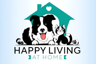 make a unique animal, dog, pet care and veterinary logo or any graphics design