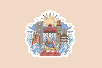 design based sticker company logo