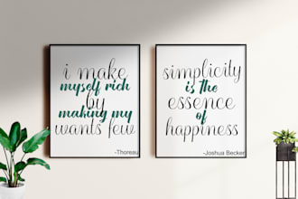 design motivational,wall art,minimal typography