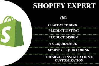 do shopify theme customization, liquid coding development, shopify bug fix