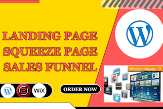 design a high converting wordpress landing page, sales funnel, squeeze page