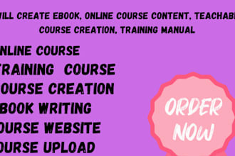 create online course content training manual course creation ebook writer