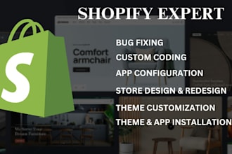 do custom shopify coding, fix shopify bug, shopify expert, theme customization