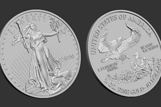 sculpt 3d coin model bas relief 3d cnc design 3d medallion for 3d printing