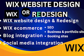 wix website design wix website redesign landing page booking site