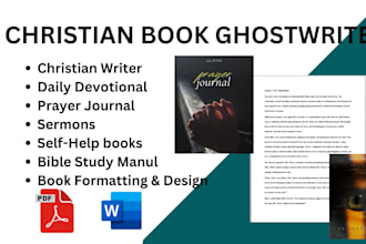 christian ghostwriting, daily devotional book writer, ghost ebook prayer journal