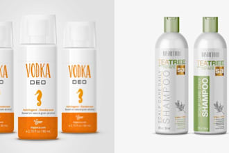 do aesthetic skincare logo design and bottle label design 24 hours