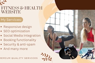 design a godaddy fitness wordpress website fitness SEO onpage website godaddy