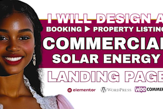 solar landing page, commercial solar landing page, wordpress solar landing page