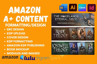 design attractive a plus content for amazon kdp book and ebc design for amazon