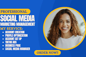 create ,set up, well optimize social media account, for business advancement