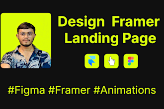 design and develop high performance framer landing pages