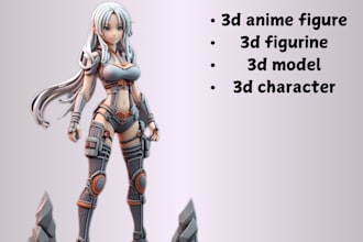 3d anime figure, diorama anime figure 3d character model, 3d toy, figurine