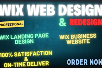 create custom wix landing page design, wix designer, wix builder, wix developer