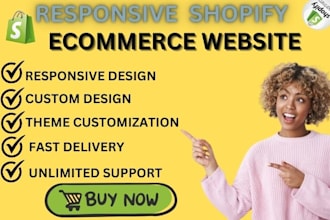 design shopify ecommerce website, build shopify store