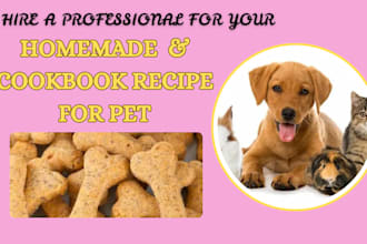 formulate homemade and cookbook recipe for pets