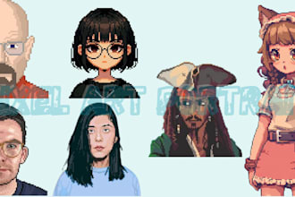 create pixel portrait pixel character pixel art portrait pixel vtuber pixel art
