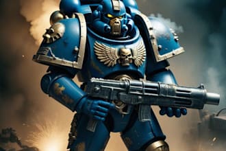 paint your warhammer 40k character illustration