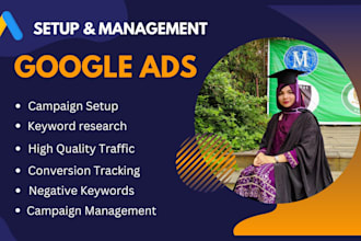 setup, manage and optimize google ads PPC campaign