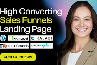 build modern clickfunnels sales funnel, kajabi clickfunnels, gohighlevel funnel