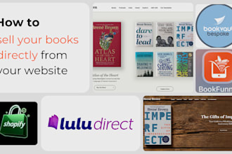 setup a leading edge shopify bookstore connected to lulu direct and bookfunnel