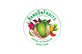 make fresh organic natural fruits logo