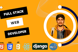 build a responsive full stack website, frontend, backend developer