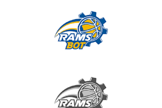make original basketball playing robot logo