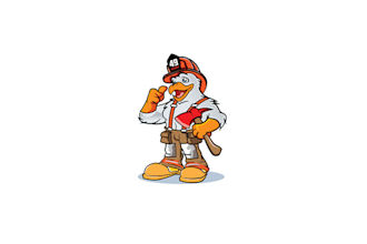 make suitable fire department chicken logo