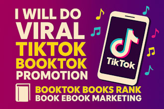 do viral tiktok booktok promotion booktok books rank book ebook marketing
