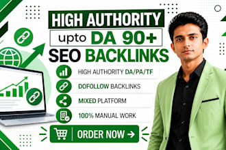 create high authority da90 SEO backlinks